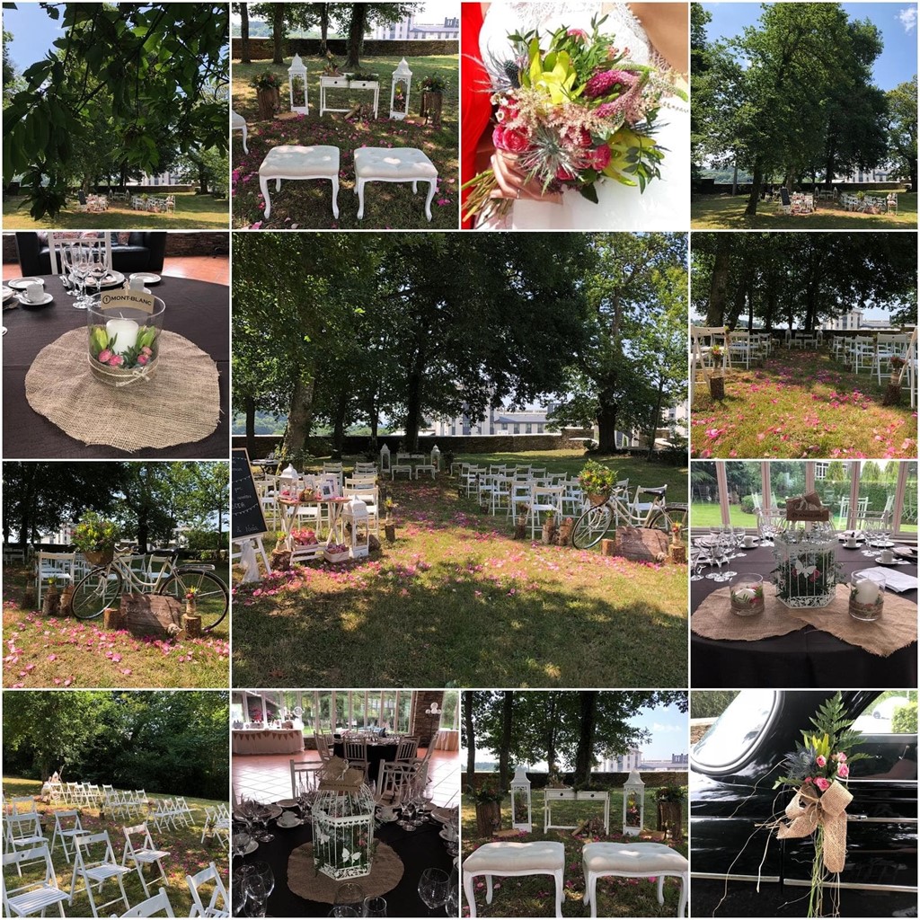 La belleza del campo en una ceremonia al aire libre