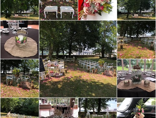 La belleza del campo en una ceremonia al aire libre